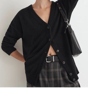 Madewell black V-Neck Relaxed Cardigan large
